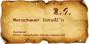 Morschauer István névjegykártya